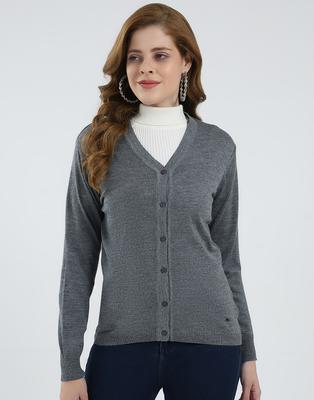 Women's V Neck Full Sleeves Cardigan