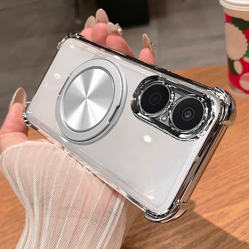 Enjoy 81 Mobile Phone Case Airbag Anti-drop Soft Case Play 11Plus Decompression Rotating Magnetic Bracket Protective Cover