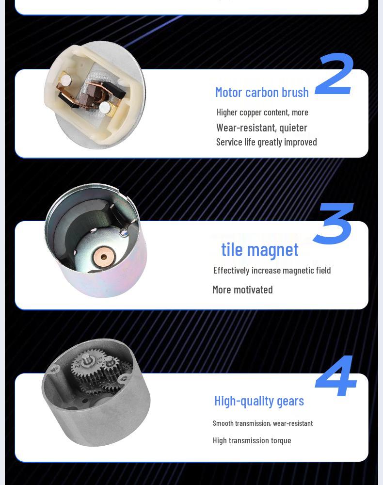 Mini Adjustable Speed DC Geared Motor with Eccentric Shaft, 520 Motor 12V/24V