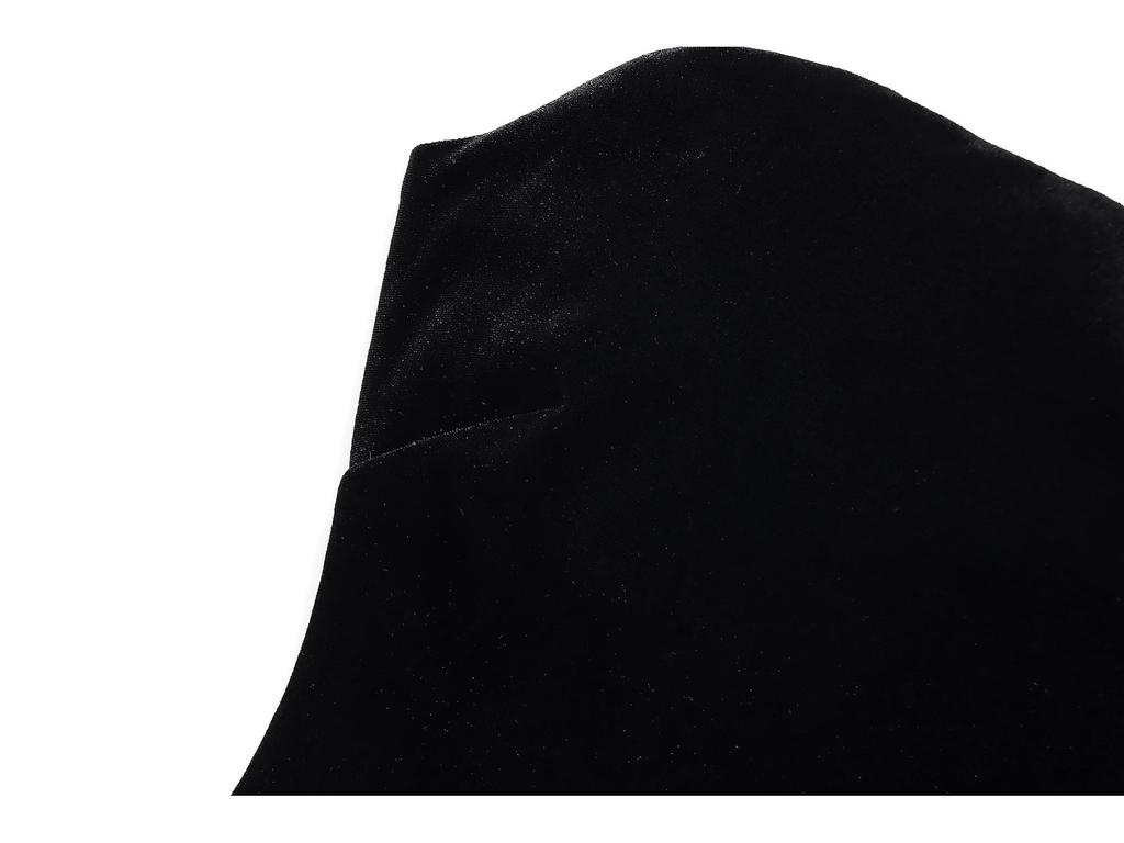 Winter Velvet Strapless Short Dress with Puffy Skirt