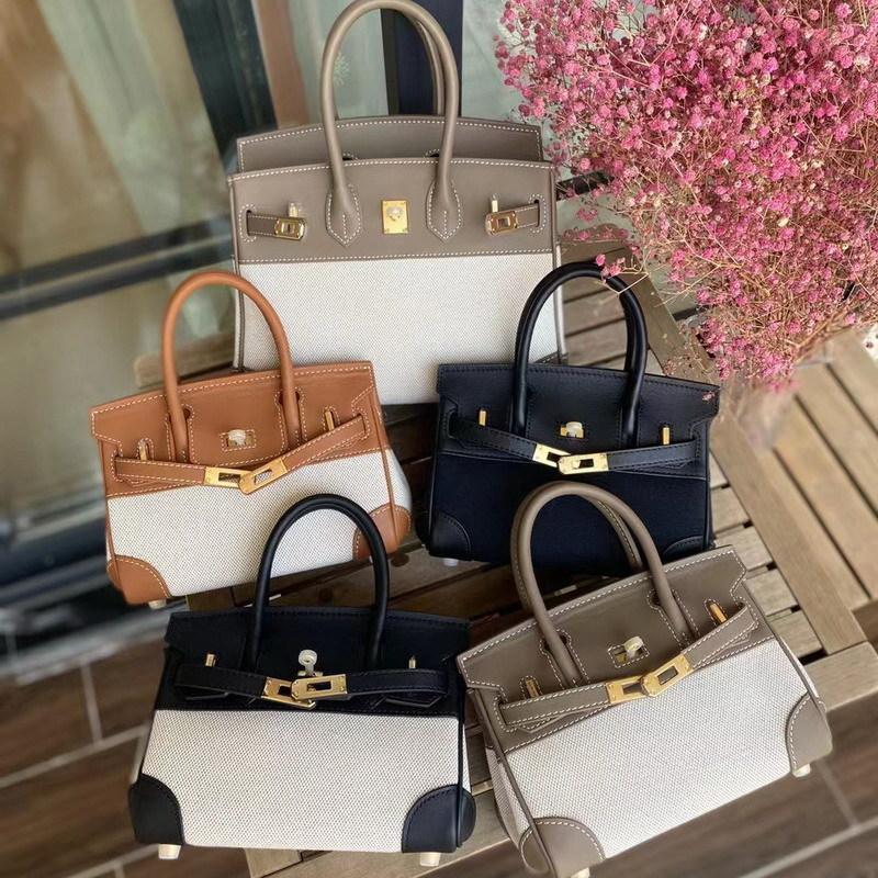 Nowa torba ze skóry bydlęcej z płócienną wełnianą platynową torbą w blokach kolorów i kontrastową torebką ze skóry bydlęcej diagonalny krzyż modna damska torba