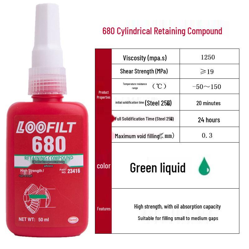 243 High-Temperature Threadlocker: Medium-High Strength Metal Anaerobic Sealant Adhesive for Anti-Loosening Screw Fastening