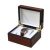 High-End Wood Grain Magnetic Flip Watch Display and Storage Box