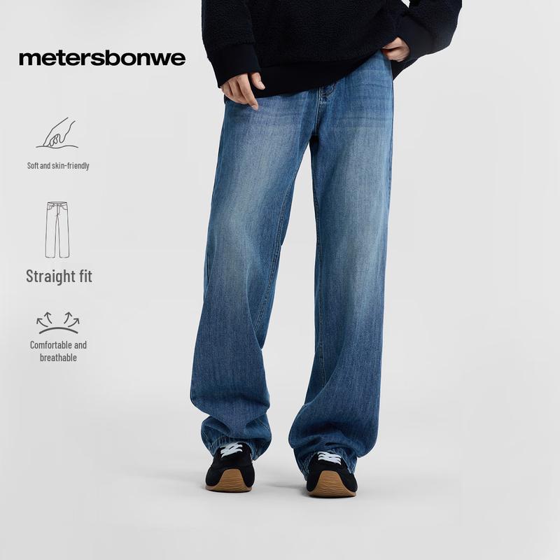 

Metersbonwe Men s 2025 A/W Straight-Leg Jeans S 165/72A