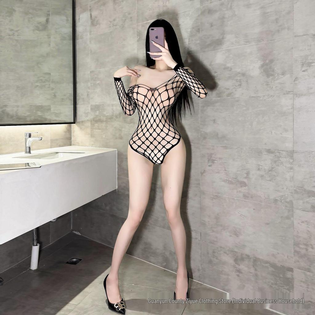 European & American Lace Open-Cup Open-Crotch Lingerie Set