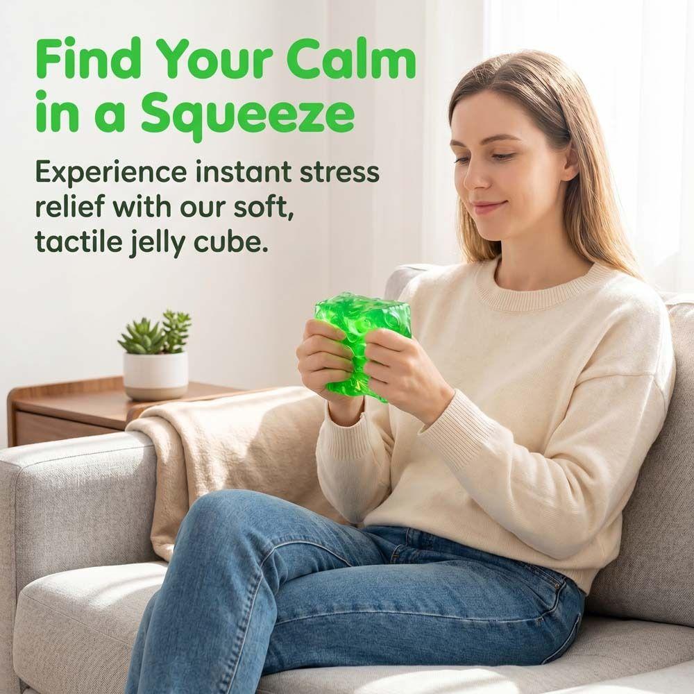 Super Soft Cheese Cube Ball Square Sensory Fidget Ball Simulated Cheese Squishy Toy Office