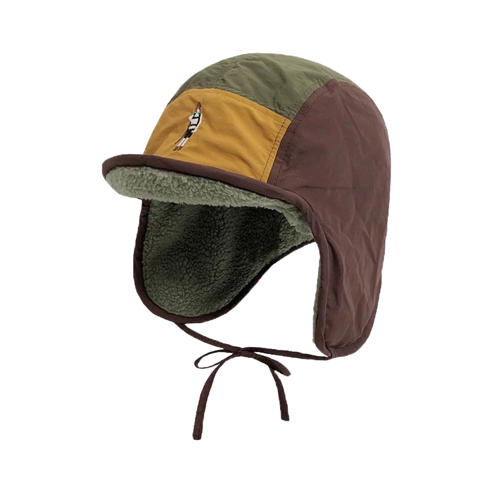 

Утепленная плюшевая зимняя термошапка, утолщенная ветрозащитная конструкция с ушными клапанами, зимние шапки для холодной погоды, для улицы кофейный