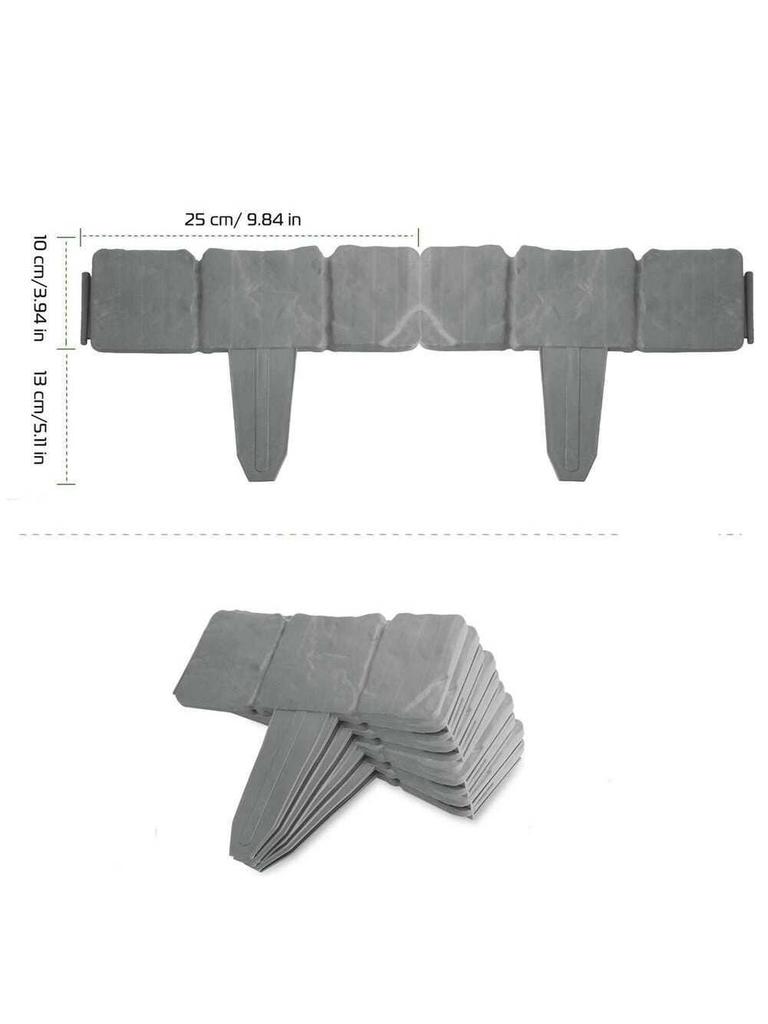 5-10 pcs Garden Fence Imitation Stone Plant Support Stake Outdoor Landscape Edging Decorative Border Garden Plant Accessories