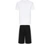 Adidas Taekwondo Round Neck Pullover Soft Short Sleeve T-Shirt Comfortable Fashion Striped Shorts Casual Sports Set ADICLTS24TK-WB+S21ATMSH2T-BW