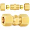 Brass Brass Compression Fitting Straight Straight Coupling Coupling Tube Fitting Connector
