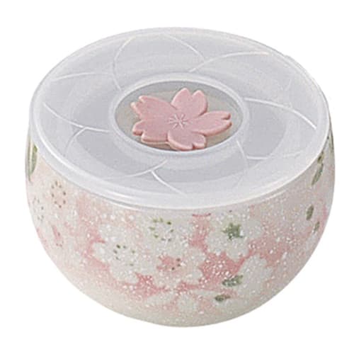 Chiyo Uno's "Hanaemi" (Flower Smile) Range Pack Storage Containers, 4-Piece Set, Microwave Safe, Floral Pattern, Mino Ware, Made In Japan, Product Num