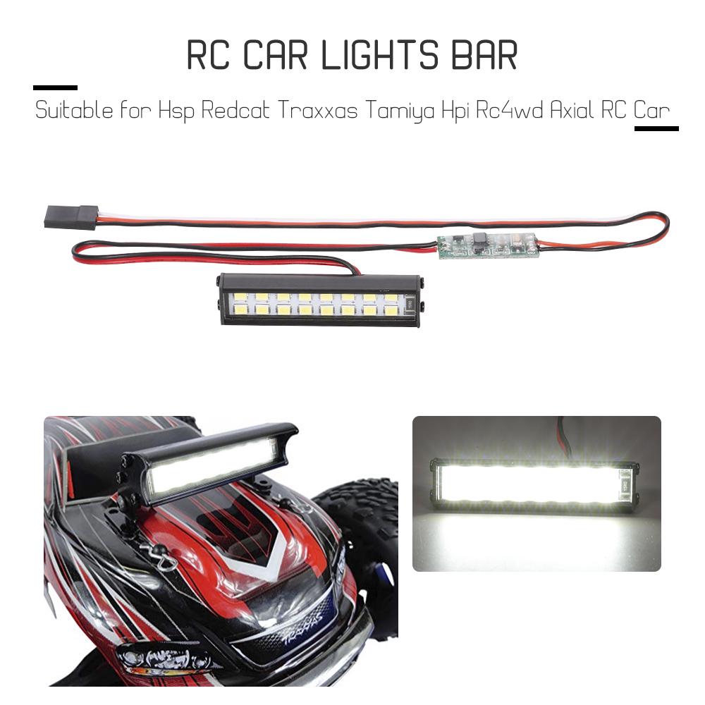 RC LED-Lichtleiste 55 mm/2,2 Zoll Metalldachlampe Licht 16 LEDs Lichtscheinwerfer für 1/10 Traxxas TRX-4