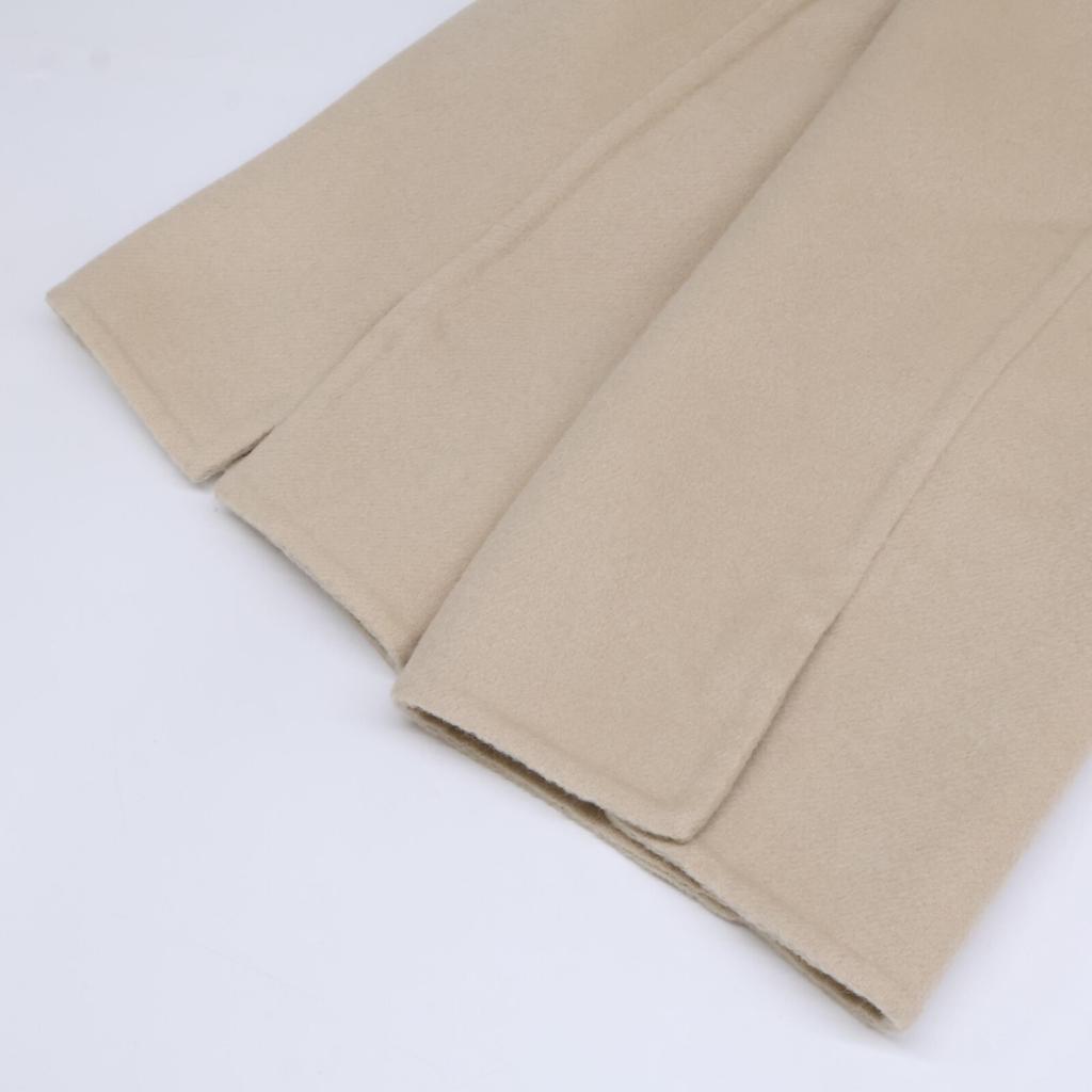 DAISY LIN [Good Condition] 30328 Cashmere stand collar with Golden Island fox fur tippet coat 38 beigeUsed