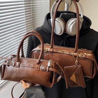 Retro Niche Single Shoulder Armpit Bag Women's New Trendy Pillow Bag Simple Large-capacity Commuter Handbag
