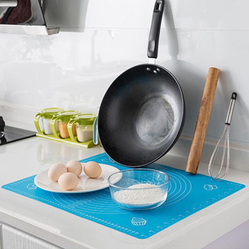 Multicolor Silicone Baking Mat Baking Sheet Pizza Dough Mat Soft Rolling Pastry Board Cutting Fondant Cake Dough Pad Bakeware