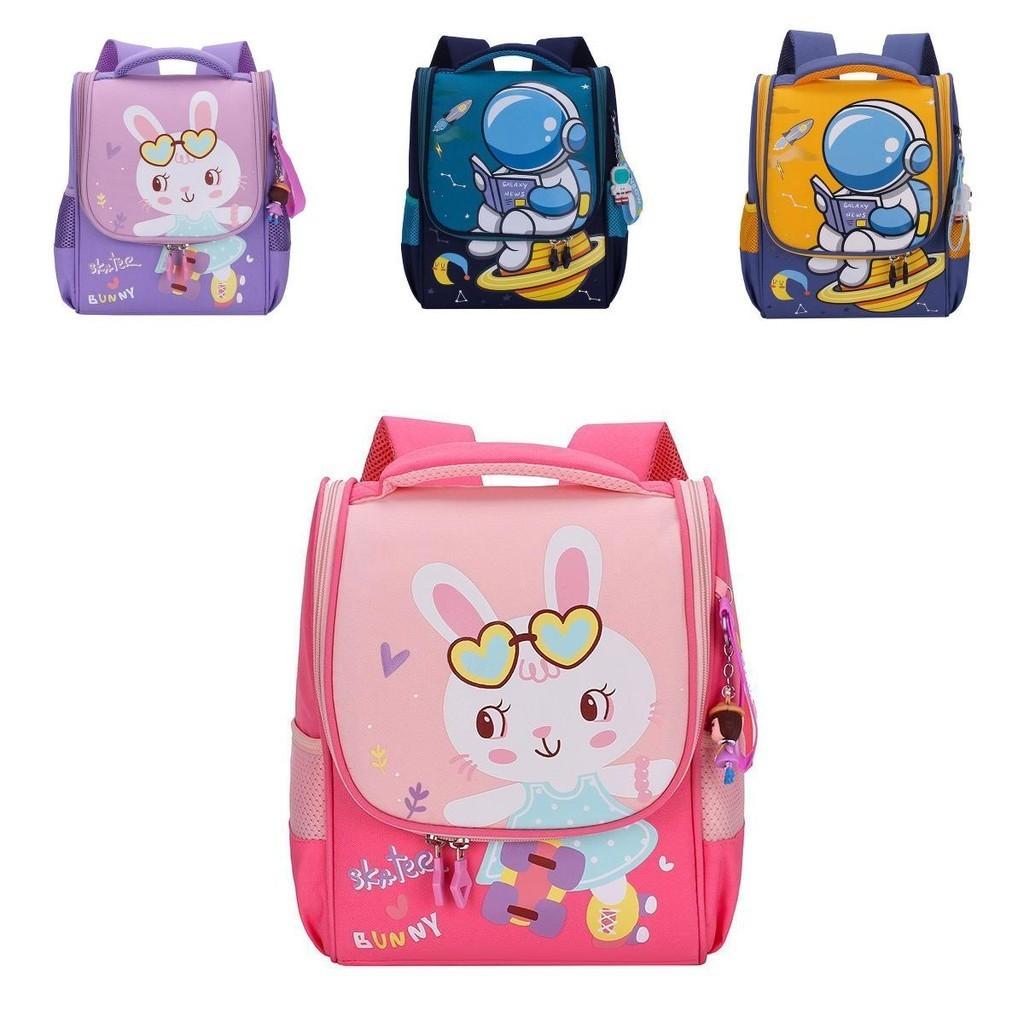 Charming Space-themed Kids Backpack Gender-neutral Nylon Material School Bag For Toddlers