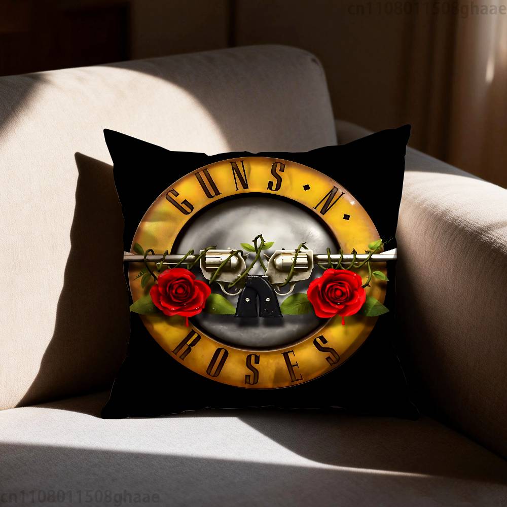 GGuns N RRoses Pillow Case Pillow Case Living Room Sofa Cushion Cover Suitable For Home Bedroom Room Decoration