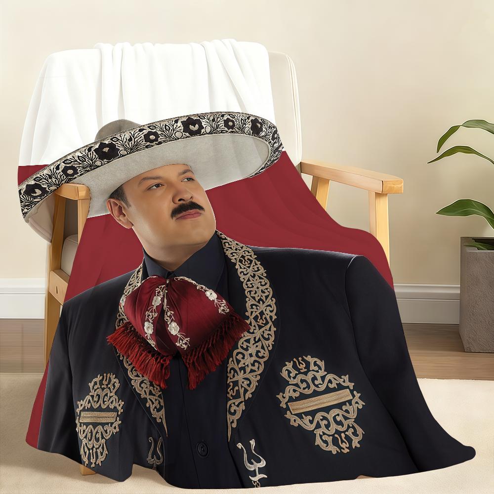 Singer P Pepe A Aguilar R Que Llueva Tequila Blanket Soft Throw Blanket for Home Bedroom Bed Sofa Picnic Office Rest BlanketGift 75x90cm