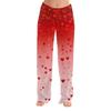 Women's Valentine's Day Printed Casual Pants Drawstring Elastic Waist Drawstring Pants