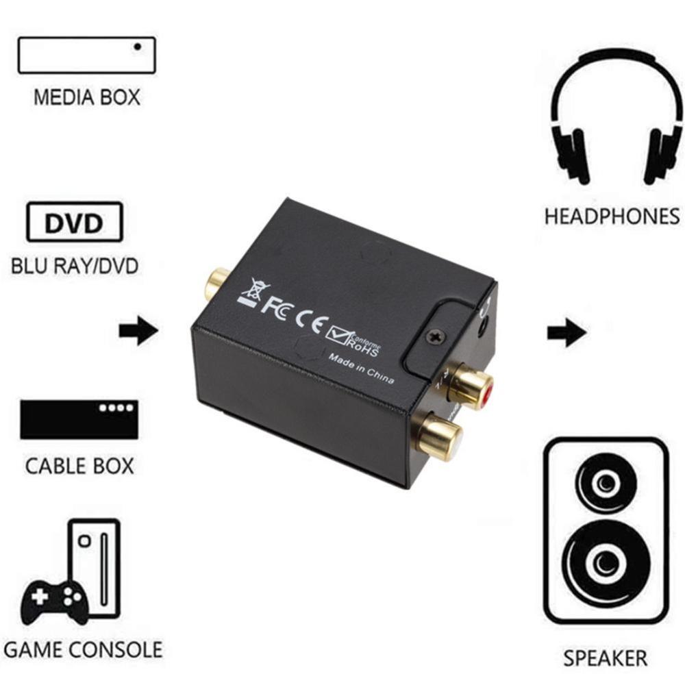 Digital/Coaxial Fiber Analog Output Converter  for DVD/HDTV/Audio Amplifier/TV