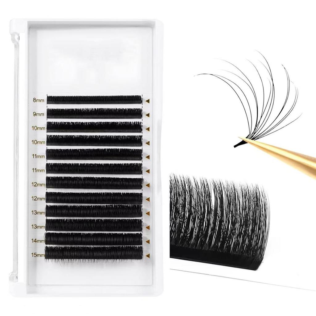 Hot Selling 2D 3D 4D 5D Fall Strips Easy Fan D Curvature Black Soft Eyelash