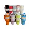 40 Oz Car Cup Second Generation Double Layer Vacuum Stainless Steel Thermos Cup Straw Cup Cold 24 Hours Large Capacity Water Cup
