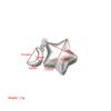 S999 Pure Silver 3D Hard Silver Star and Moon Pendant DIY Bracelet Pendant Handmade Braided Rope Material Accessories
