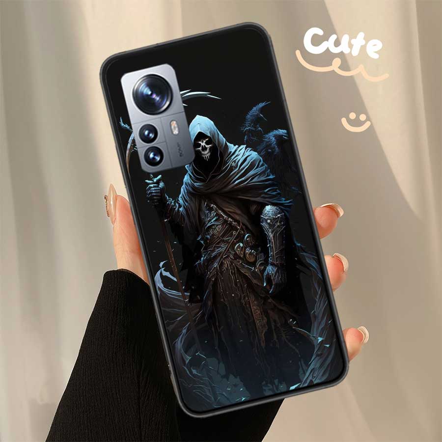Death Grim Reaper Skull Phone Case For Xiaomi Poco X7 X6 X5 X4 X3 GT NFC M4 M5 Pro 5G M3 Mi F6 F5 F4 F3 F2 F1 Capa Coque TPU Cov