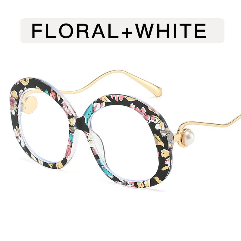 

Round Shape Sunglasses for Women Pearl Decoration Anti-glare Sun Glasses for Woman European American Stylish Ladies Sunglass