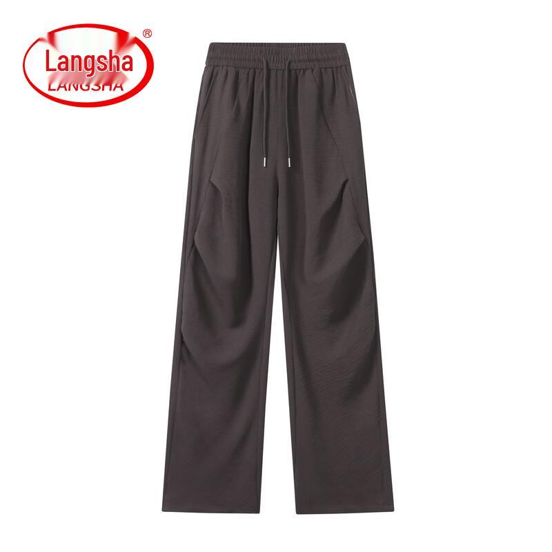 LangSha Unisex American Style Pleated Parachute Wide-Leg Pants XL