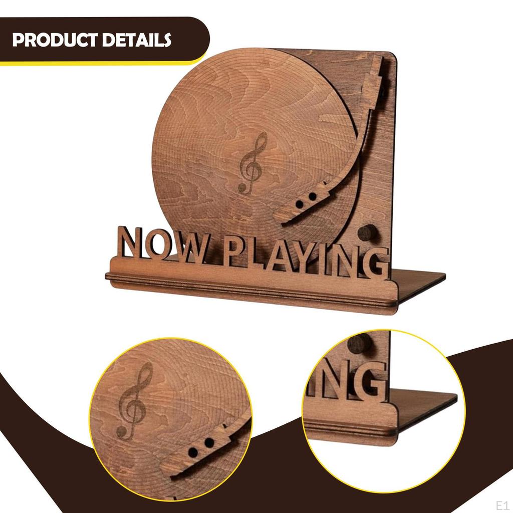 Wooden Vinyl Record Storage Rack Stand Portable Home Office Collector Gift Decorative