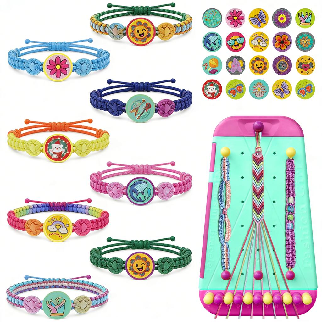 Crafting Kit for Braided Accessories: DIY Friendship Bracelets and Necklaces for Kids