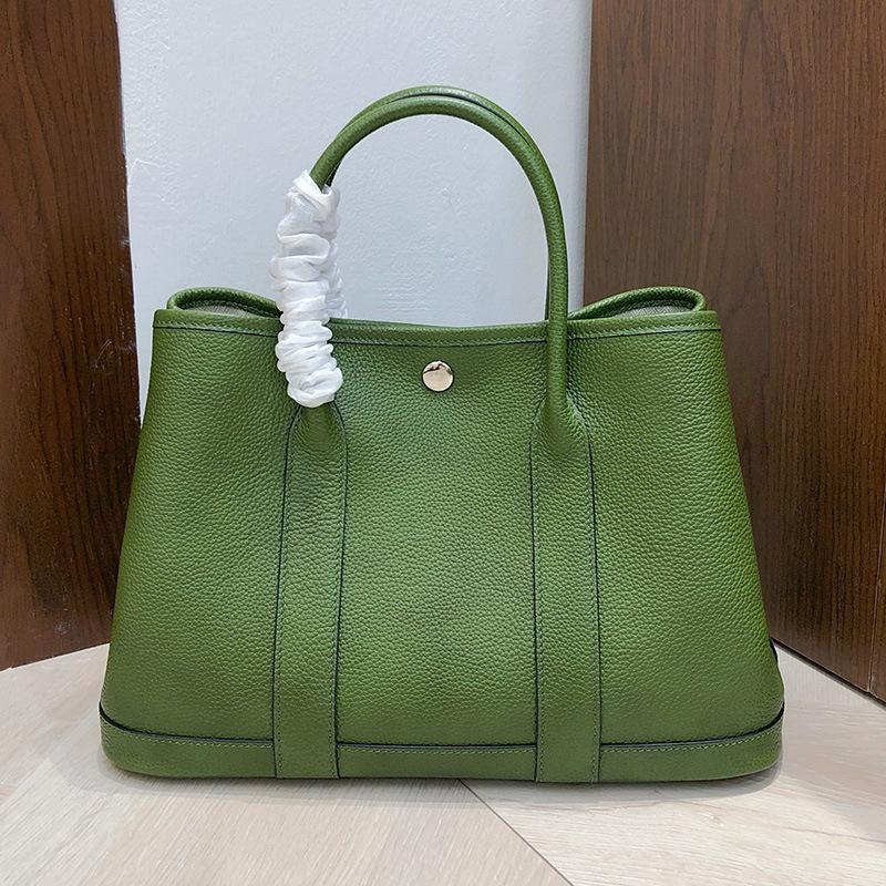 New retro Fubao leather garden bag 36/30 genuine leather women s bag large capacity tote bag commuter handbag