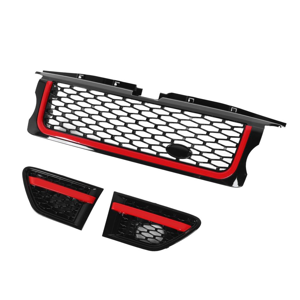 Front Bumper Middle Grille with Side Vents LR006305 Front Upper Bumper Grille Cover for Range Rover Sport L320 2005 To