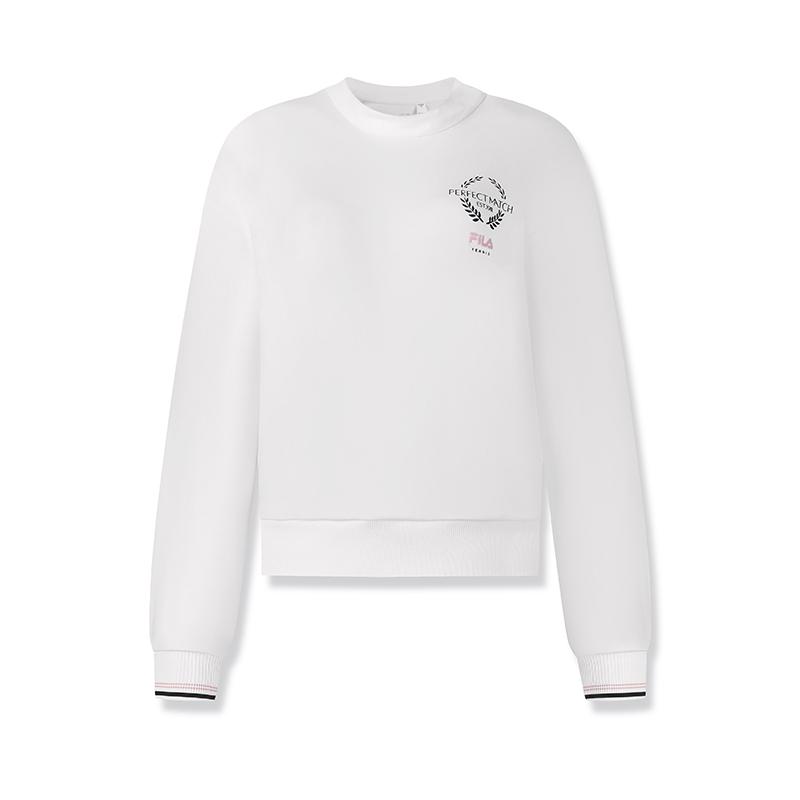 

New FILA Sweatshirt Women s Jade White A11W513210FWT XL