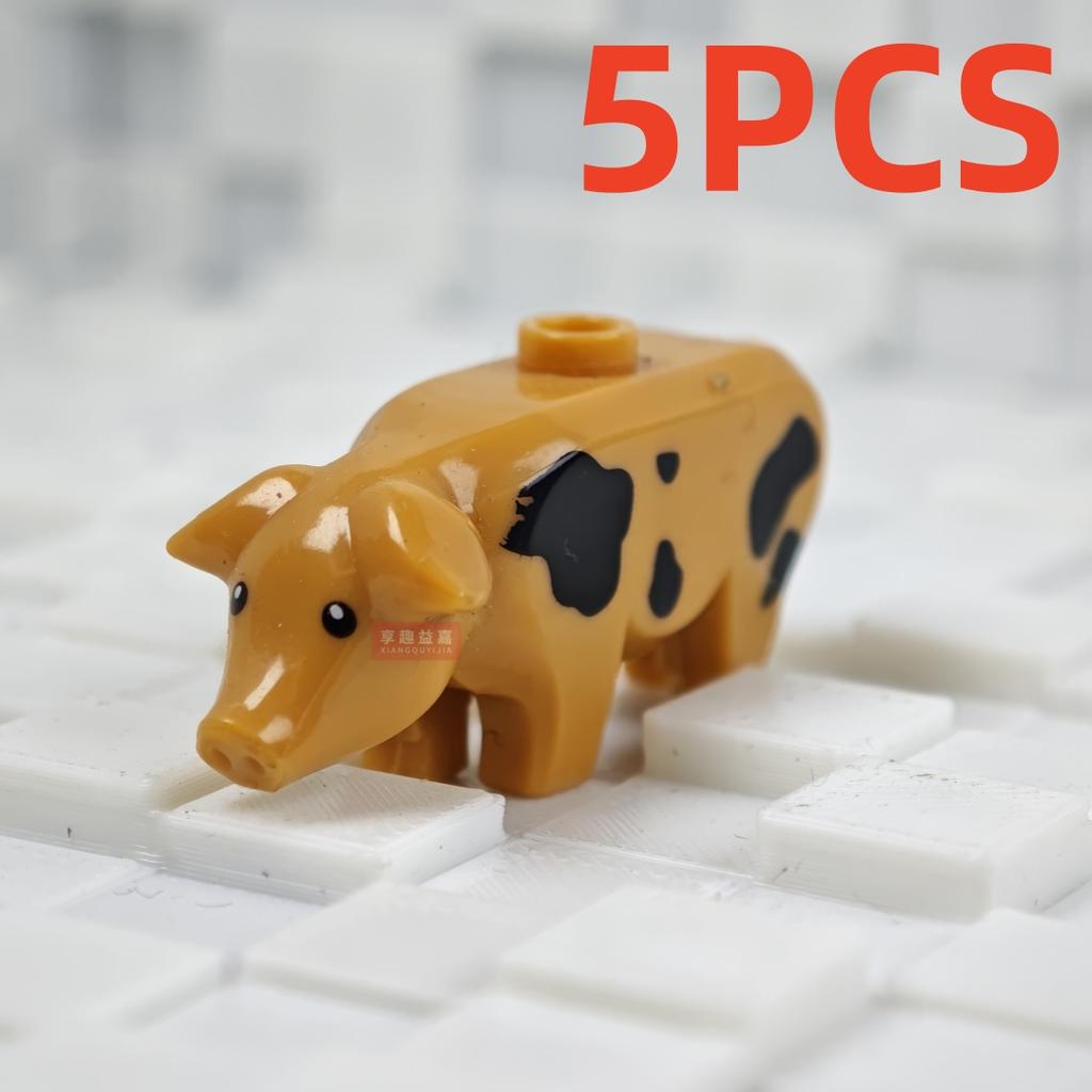 MOC City Animal Building Block Figures Eagle Owl Panda Parrot Seagull Penguin Zoo Fram Horse Pig Accessories Bricks Toy Gift