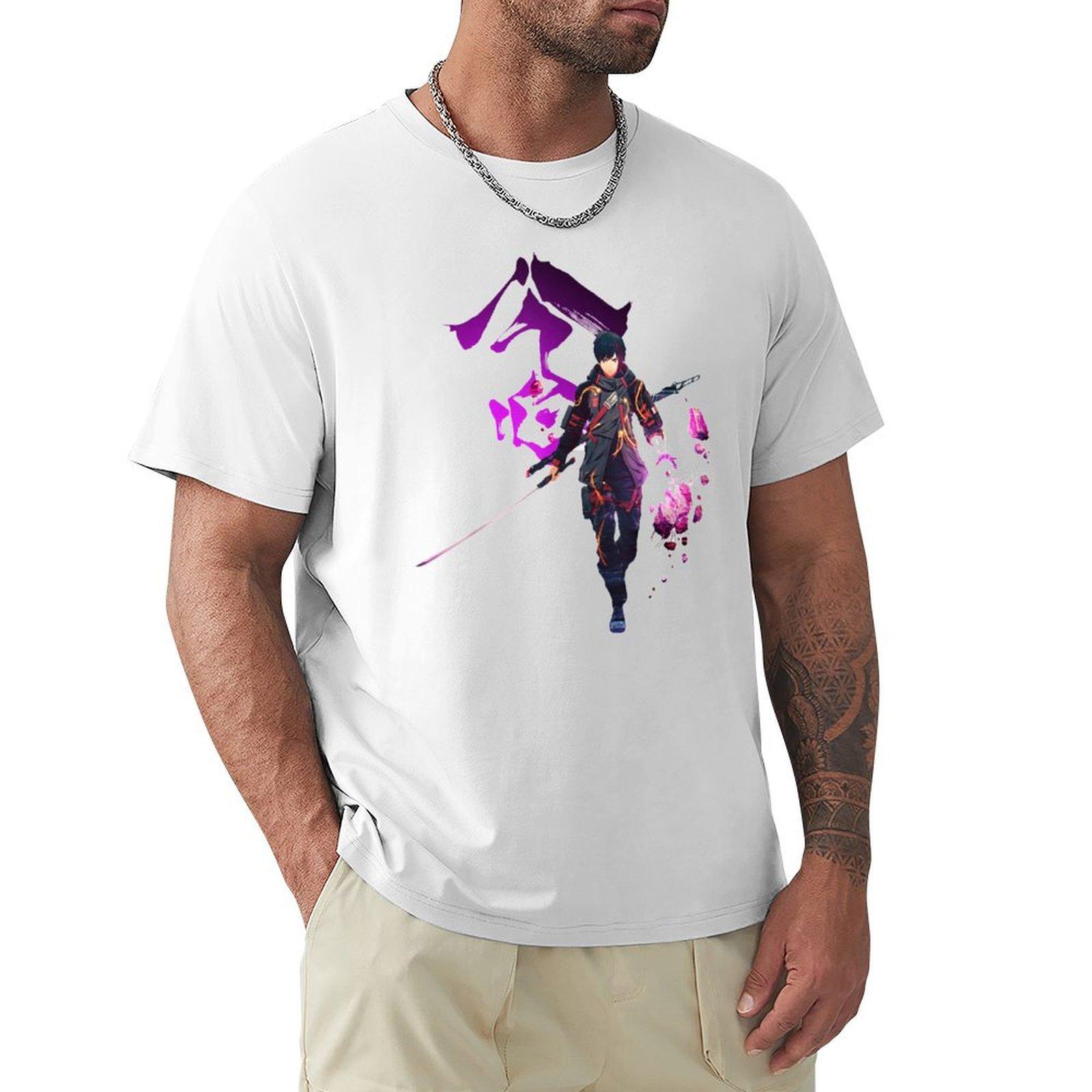 Scarlet Nexus Tshirt Scarlet Nexus Hoodies Scarlet Nexus Art Sticker Tshirt Large Size Short Sleeve Tshirt S
