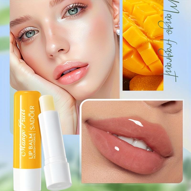 Mango Fruit Nourish Hydrate Lip Balm,Improve Lip Dryness and Brighten Lip Color,Smooth, Delicate, and Tender Lips, Suitable for Autumn and Winter