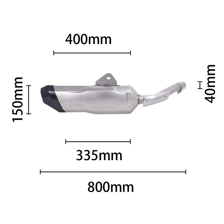 Exhaust Tail Section for Yamaha Tenere 700 Rally Edition (2020-2026)
