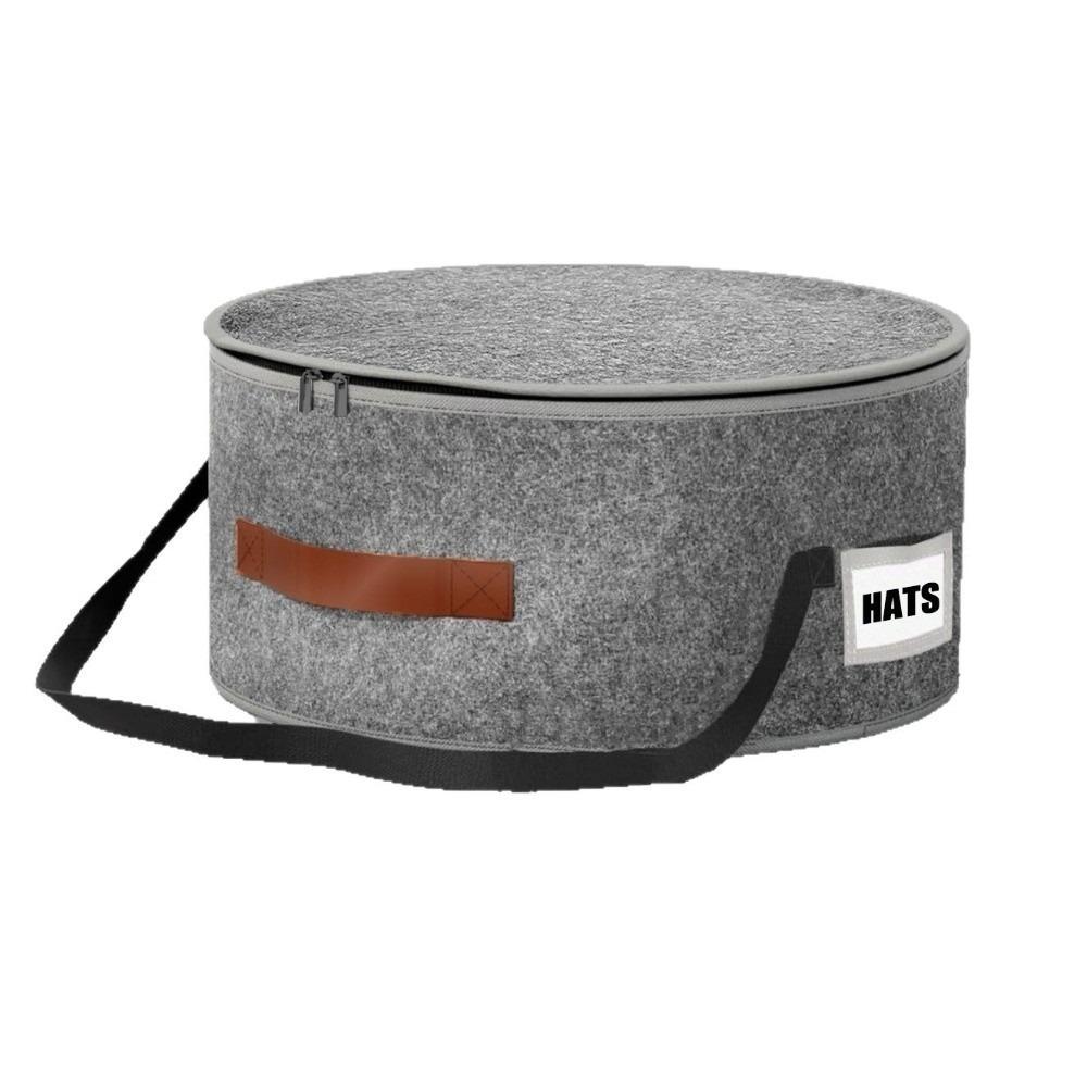 Felt Cloth Hat Box for Women Men Large Capacity Cowboy Hat Box New Wide Brim Hat Case for Travel