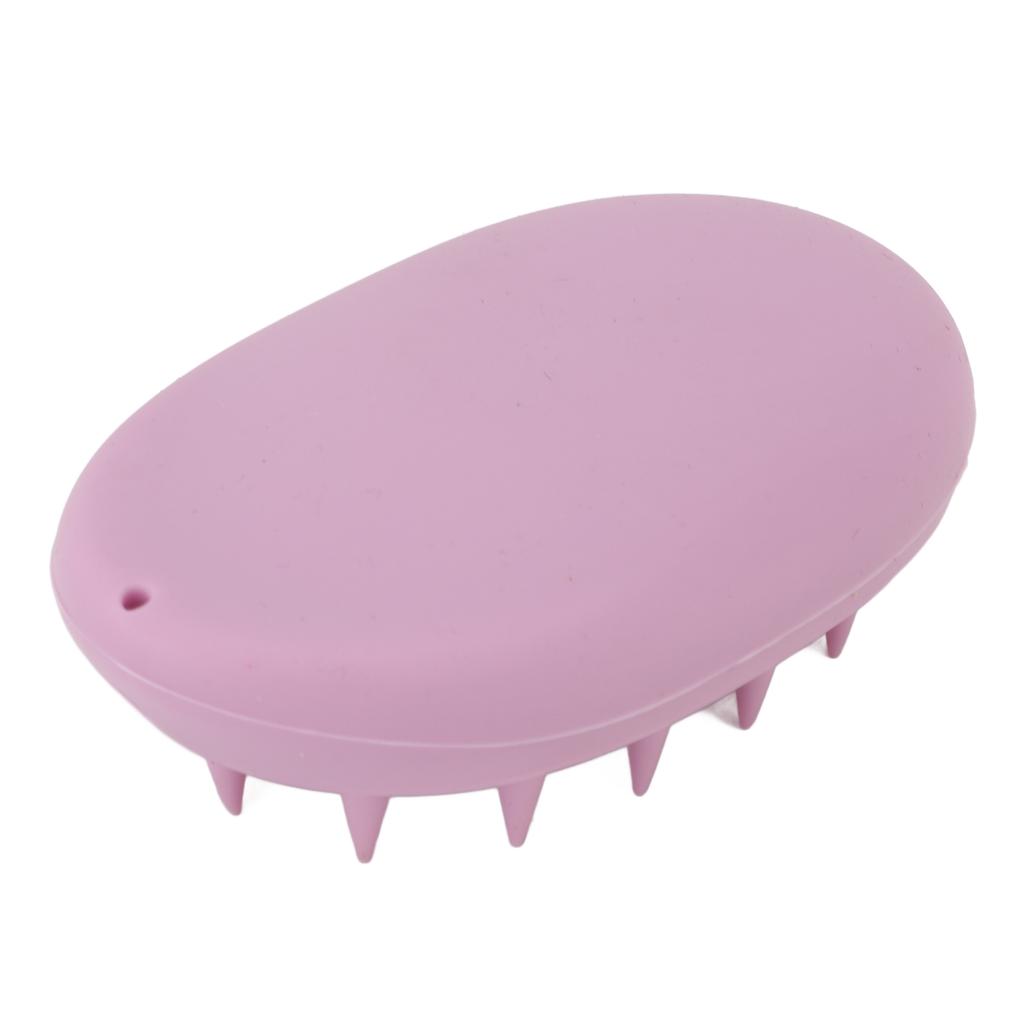 3pcs Oval Shape Hair Brush Silicone Elastic Wide Teeth Shampoo Brush for Hair Washing Cleaning