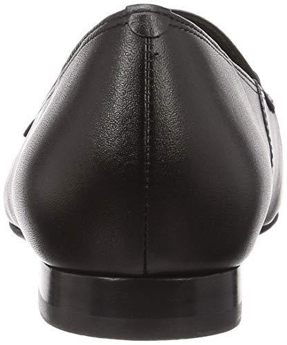 Unleaf Women's Flat Loafers, Black, Size 23.0 cm, 2E