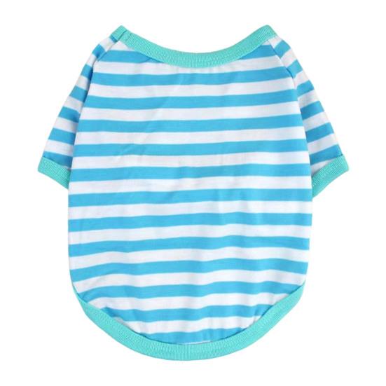 

Dogs Striped T-Shirt Pet Round Neck Tee Shirt Short Sleeve Casual Pullover Puppy Apparel for Small Medium Dogs L