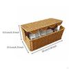 Rattan Style Power Strip Cover Clutter Woven Cable Management Box HeatDissipating Wicker Wire
