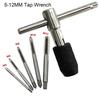 T-Handle Tap Wrench Set Threading Tapping Hand Tool Kit Ratcheting Tap Wrench T Type Thread Tapping Tool For Home Use