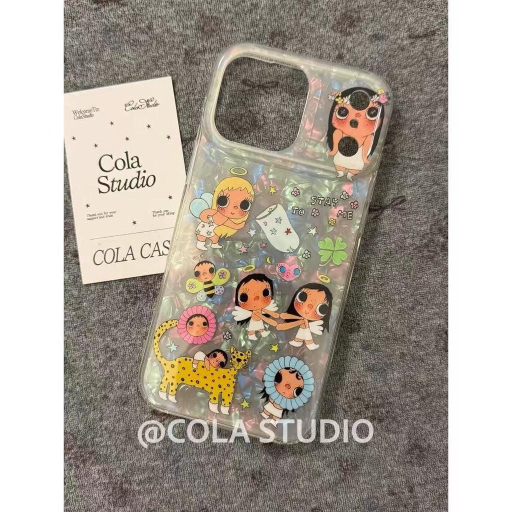 Cute Transparent White Fritillary Full Screen Xiaoyu Is Suitable for iPhone17promax Apple 16 Mobile Phone Case 15 New Models 14 Women