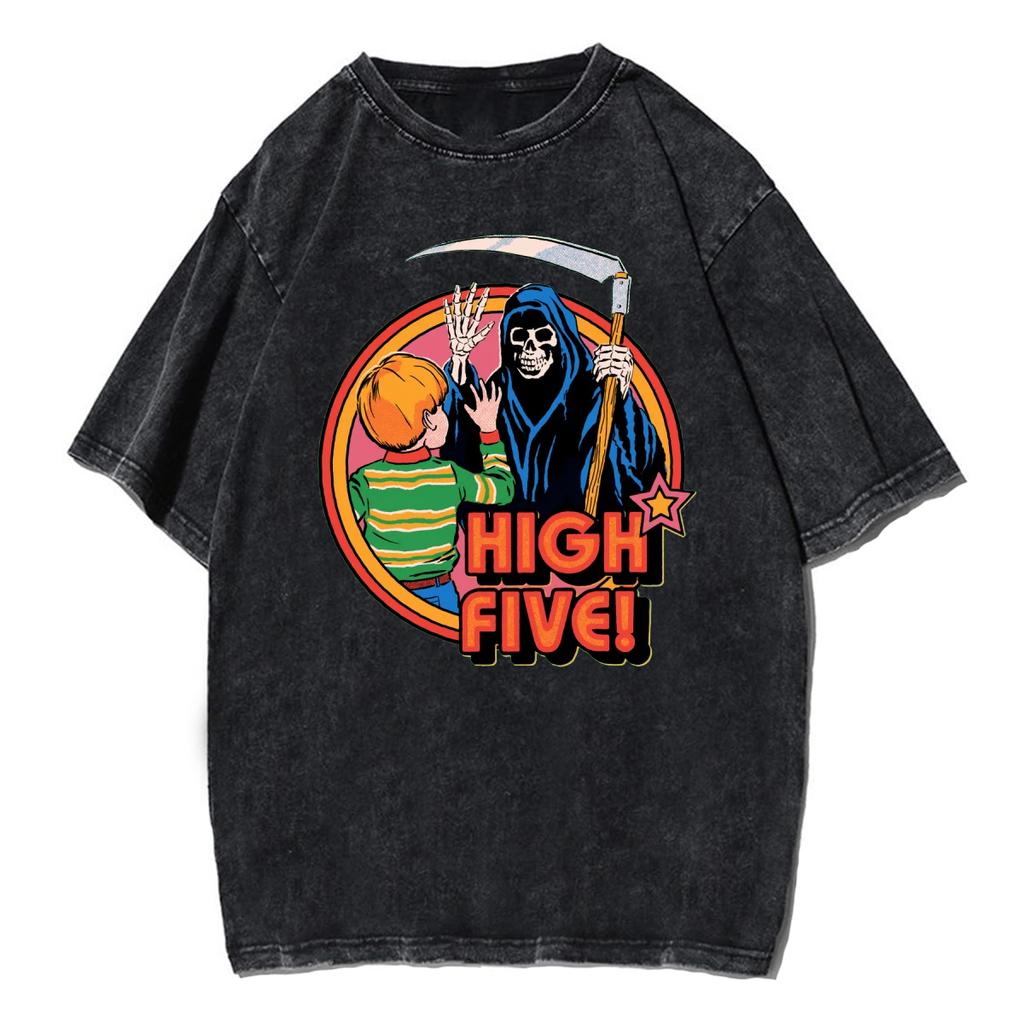 Talk To Your Cat Tshirt Seasons T Shirt Men Women Unisex Y2K T-shirt Clothing Top Tee Cotton Wash Retro Shirts