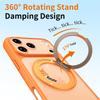 Magnetic 360°Rotation Stand TPU Case For iPhone 17  Air 16 15 14 13 Pro Max  With Ring Holder Frosted Transparent PC Matte Cover
