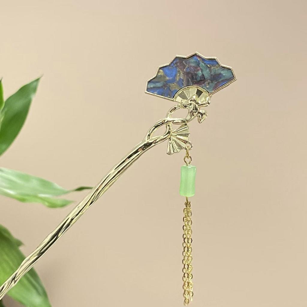 Fairy Spring Element Hairpin For Women Exquisite Flower Tassel Hair Stick Elegant Metal Jewelry Hair Accessories Hanfu Hair Pins