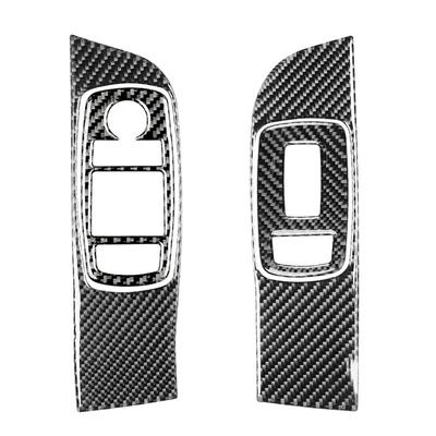 Carbon Fiber Car Windows Switch Control Panel Frame Trim Cover Sticker For Dodge Challenger 2015-2020 Auto Accessories